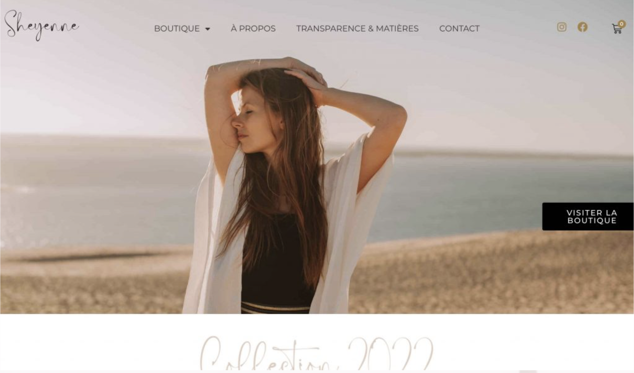 Sheyenne website, desktop version