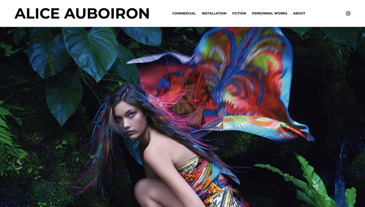 Site Alice Auboiron, version ordinateur