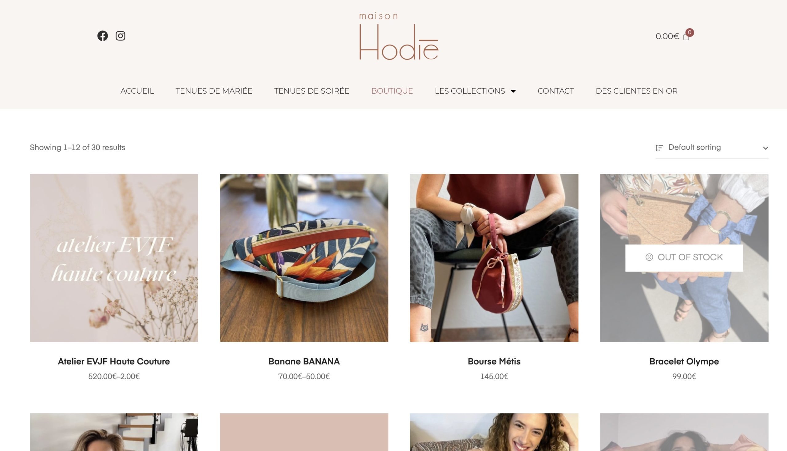 Site Maison Hodié, version ordinateur