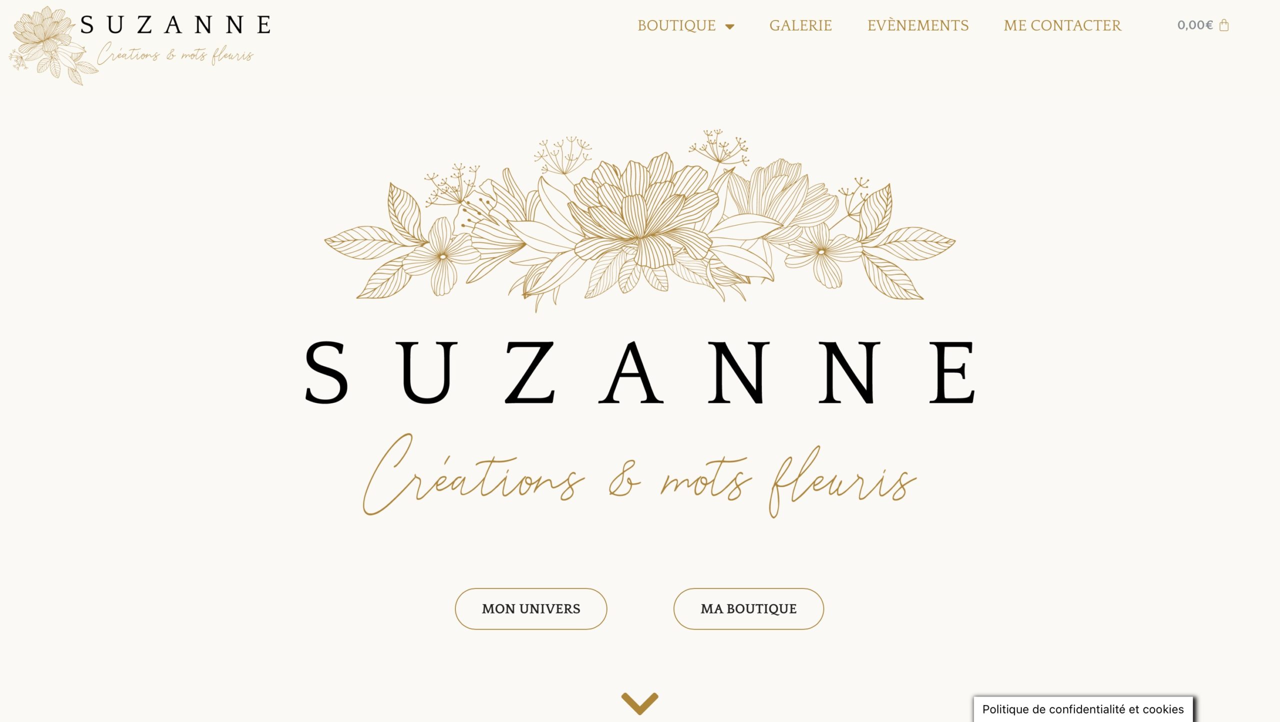 Site Suzanne, version ordinateur
