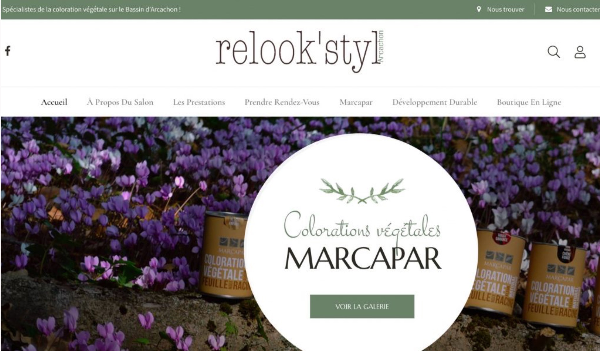 Site Relook'Styl, version ordinateur