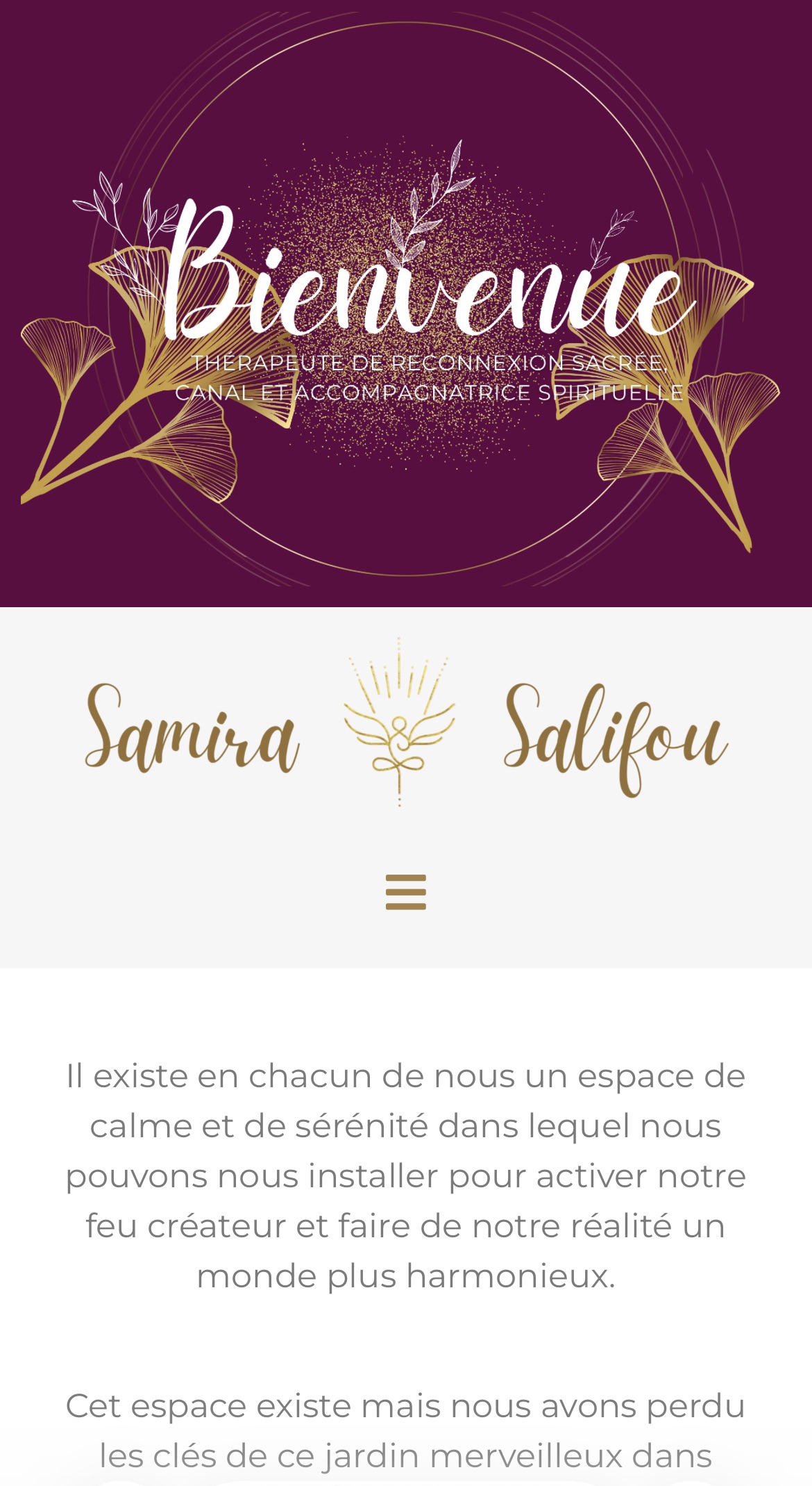 Soin Énergétique Bordeaux website, mobile version